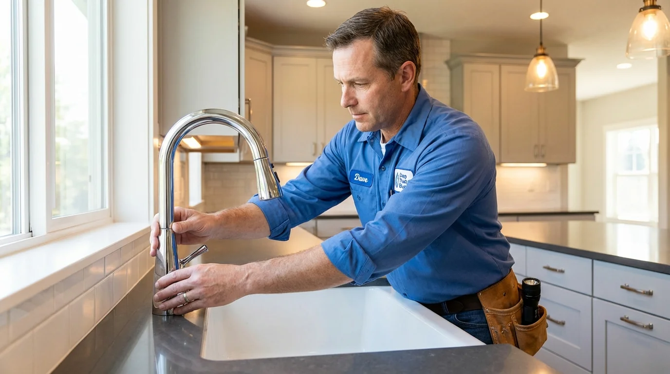 Kitchen faucet installation by Johns Plumbing LLC in Wingate